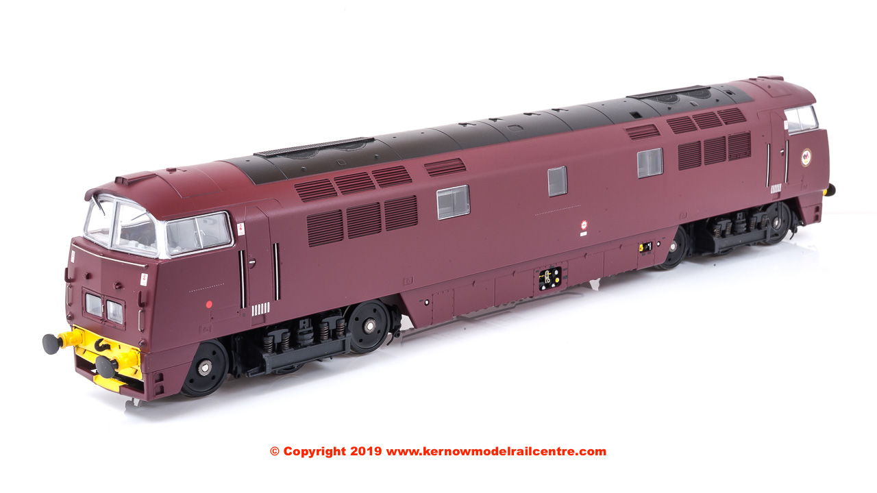 4D-003-014D Dapol Class 52 Western Diesel Locomotive number D1008 named "Western Harrier" in BR Maroon livery yellow buffer beam